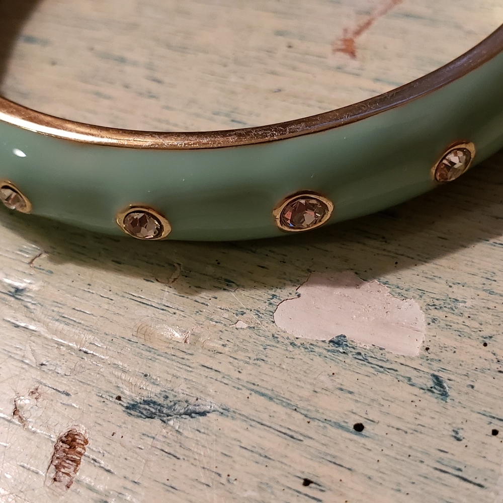 Enamel Hinged Bangle - image 3